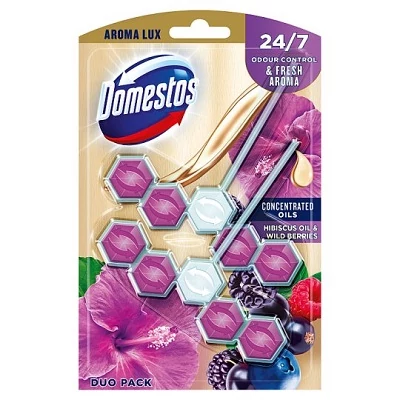 Domestos 2x55G Aroma Lux Wc Rúd Hibiscus Oil & Wild berries