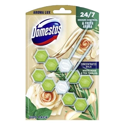 Domestos 2x55G Aroma Lux Wc Rúd White Rosebuds&Tea Tree Oil