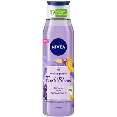 Nivea 300Ml Tusfürdő Fresh Blends Acai, Banana & Coconut Milk