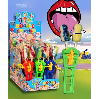 Double Spinner 30G Gyümölcsízű Nyalóka  /1211/