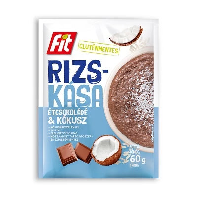 Fit Reggeli 60G Rizskása Kókusz-Csokoládé,Gluténmentes