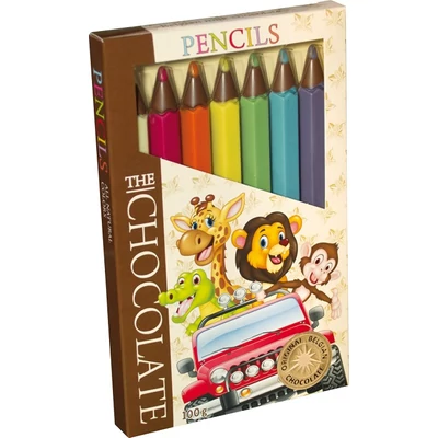Chocolate Pencils Animals 100G /252501/