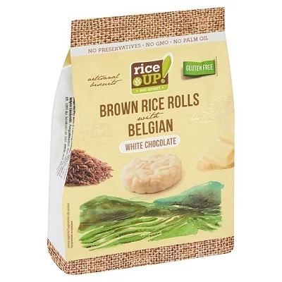 Rice Up 50G Fehércsokoládés Barna Rizs Snack