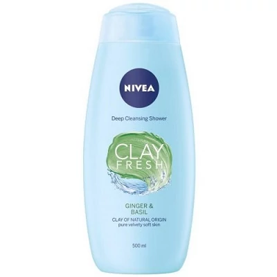 Nivea 500Ml Tusfürdő Clay Fresh Ginger&Basil