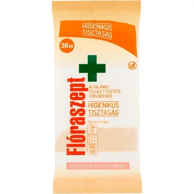 Flóraszept Törlőkendő 36db-os Narancsolajjal