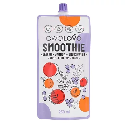 Owolovo Smoothie 250Ml Alma-Kék Áfonya-Őszibarack