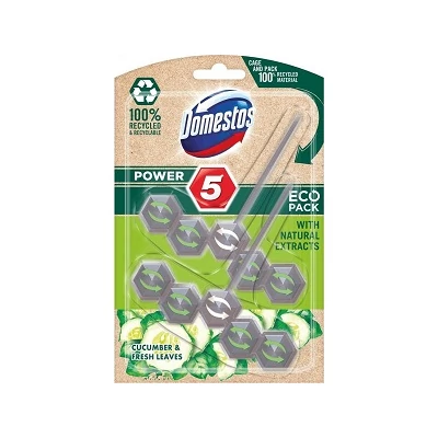 Domestos Power5 Eco WC-Rúd 2x55G Cucumber&Fresh Leaves