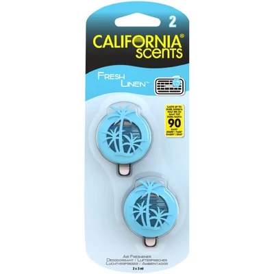 California Scents 2db-os Autóillatosító Fresh Linen