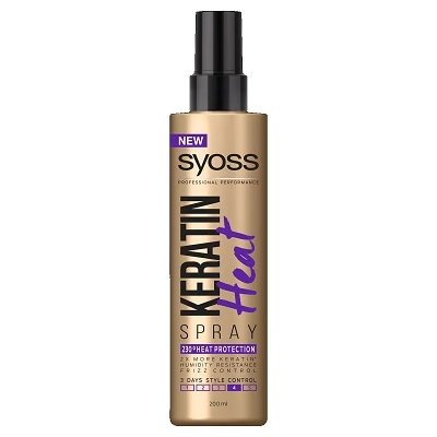 Syoss Hajformázó Spray 200Ml Hővédő Keratin