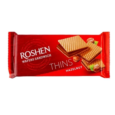 Roshen Thins Sandwich 55G Mogyorókrémes Ostya