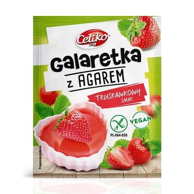 Celiko Tortazselé 45G Agar-Agar Eper Glutén Mentes, Vegán