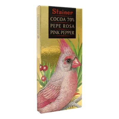 Stainer 50G Étcsokoládé Rózsaszin Borssal