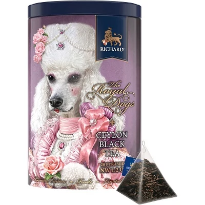 Richard Royal 34G Ceylon Black Tea Dogs Uszkár Fémdoboz