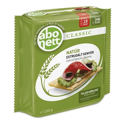 Abonett Extrudált Kenyér 100G Natúr (Teljes Kiörlésű) Zöld