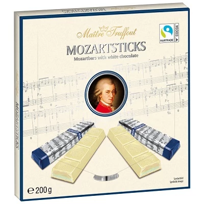 Maitre T. 200G Mozartsticks White Chocolate /95706/