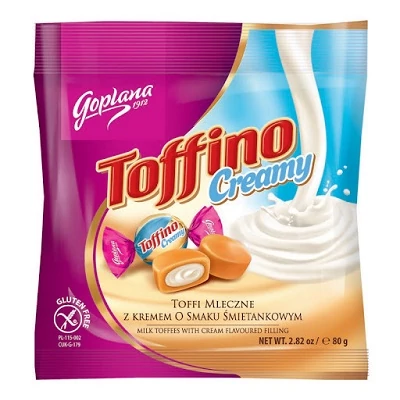 Toffino Creamy Karamella tejszín ízű krém. tölt. (Goplana) ÚJ 80G
