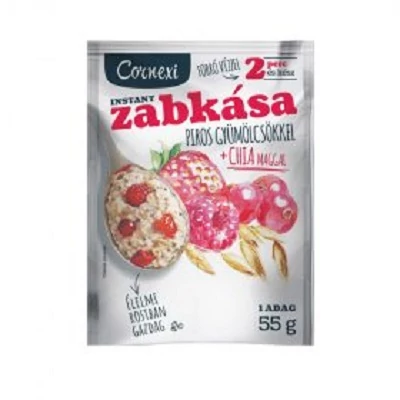 Cornexi 55G Zabkása Pirosgyümölcs,Chia Mag 