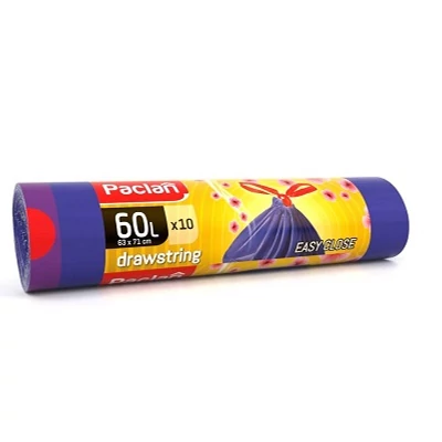 Paclan Szemeteszsák 60L/10Db Illatosított Húzófüles