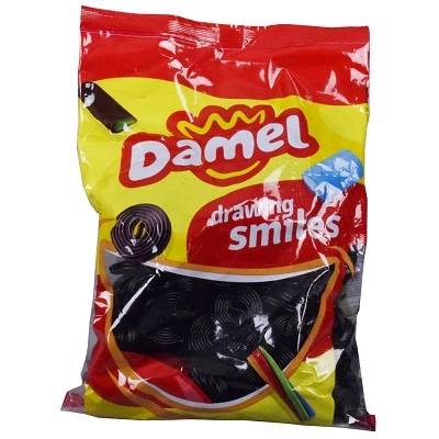 Damel 1Kg Licorice Discos Wheels (16016)