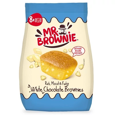 Mr. Brownie 200G Fehér Csokidarabokkal (8*25G-Zacskós)