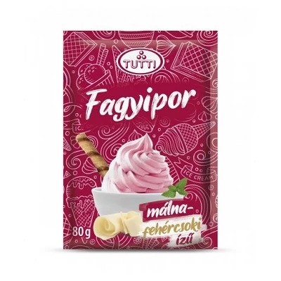 Tutti Fagyipor 80G Málna-fehércsokoládé