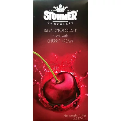 Stühmer 100G Meggyes krémmel töltött étcsokoládé