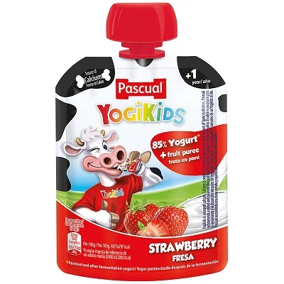 Pascual 80G YogiKids Tasakos Eper Joghurt