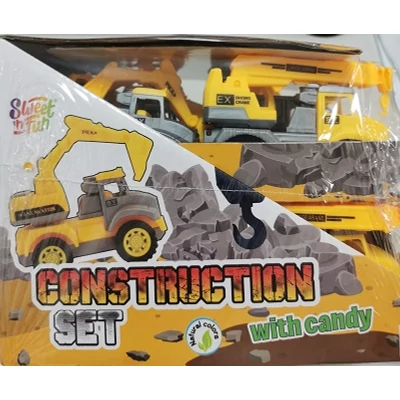 Construction Set /12DB Többféle munkagép Cukorkával
