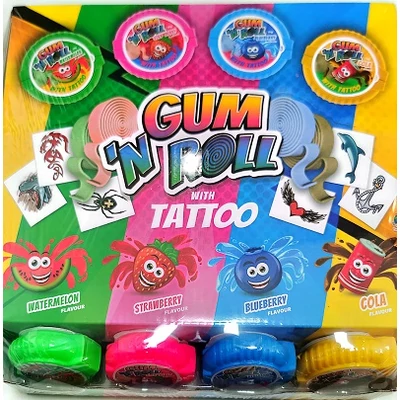 Gum'N Roll with Tattoo Rágógumi 540G (36x15G) (1222)