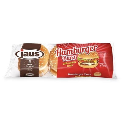 Jaus 300G Hamburger Zsemle Szezámmagos 6db-os