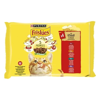 Friskies Macskaeledel 4*85G Csirke-Marha-Bárány-Kacsa