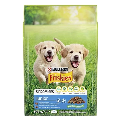 Friskies Száraz Kutyaeledel 500G Junior Csirke-Zöldség
