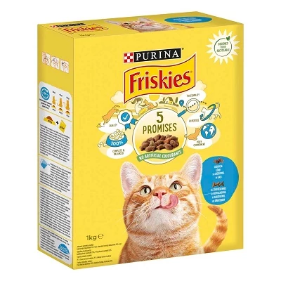 Friskies Száraz Macskaeledel 300G Steril Lazac-Zöldség