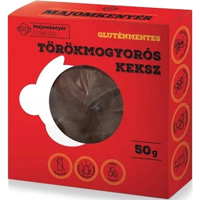 Majomkenyér Keksz Törökmogyorós 50G