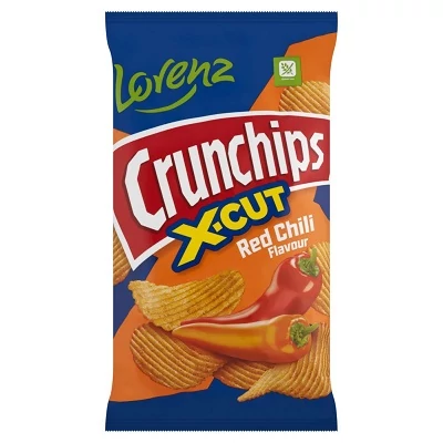 Lorenz Crunchips X-Cut 75G Red Chilli  LZCR0069