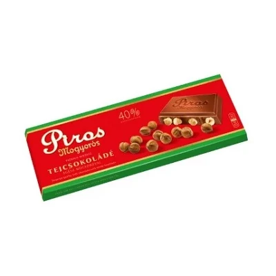 Piros Mogyorós 225G Tejcsokoládé