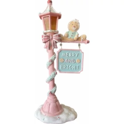 Pasztell világító mézeskalács lámpás 36cm