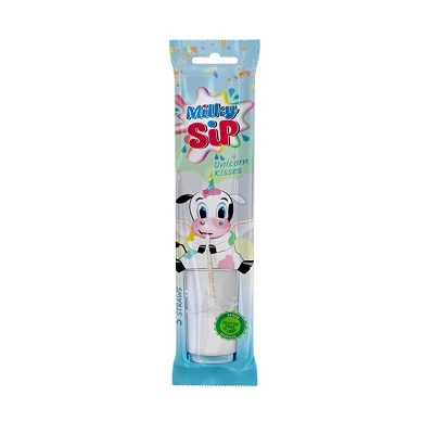 Milky Sip Szívószál 30g Unikornis (Vanília-Tutti-Frutti-Erdei Gyümölcs)