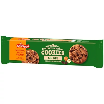 Griesson 150G Cookies Mogyoródarabos-Csokis Vegán Keksz