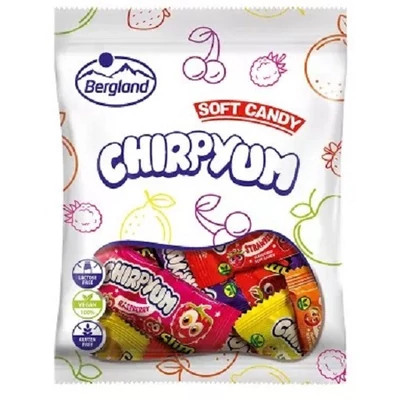 Bergland 80G ChirpYum Gyümölcs és Kóla Ízű Puhakaramella
