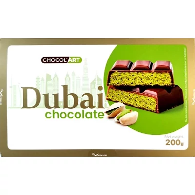 Chocolart 200G Dubai Töltött Táblás Tejcsokoládé