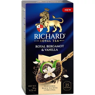 Richard Royal 50G Bergamot & Vanilla - Fekete Tea