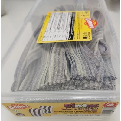 Damel 1,89Kg Sour Zebra Feketeribizli-Vanília ízű Gumicukorszíj  (16028)