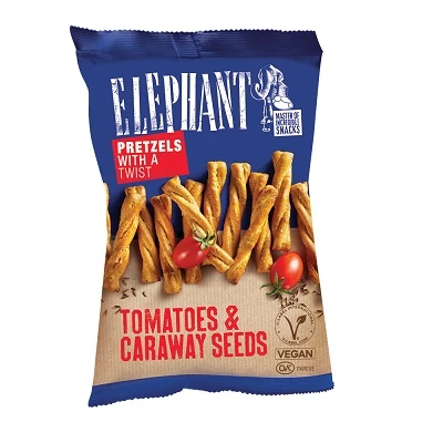 Elephant Snack 80G Csavart Perec Paradicsomos-Köményes