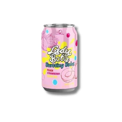 Lady Boba 320ML Peach/Strawberry Bubble Tea