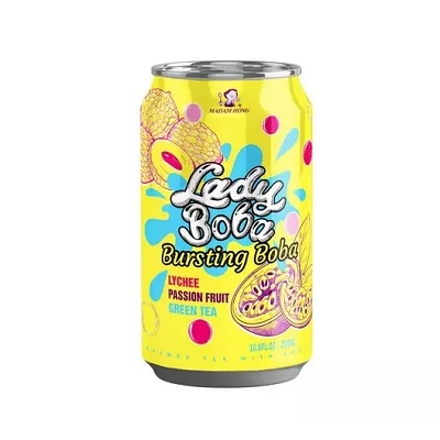 Lady Boba 320ML Passion Fruit/Lychee Bubble Tea
