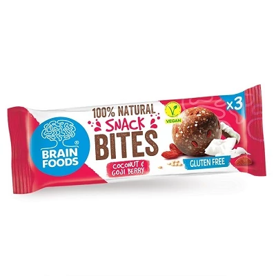 Brainfood 48G GM Datolyás snack Kókusz-goji bogyó