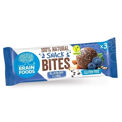 Brainfood 48G GM Datolyás snack Kék áfonya-chia mag