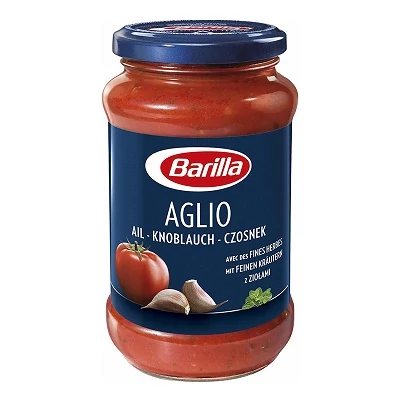 Barilla 400G Aglio fokhagymás, vörösboros, zöldfűszeres paradicsomszósz