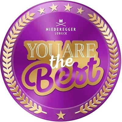 Niederegger 185G "You Are The Best" Marcipán Torta Fémdobozban (470939) 